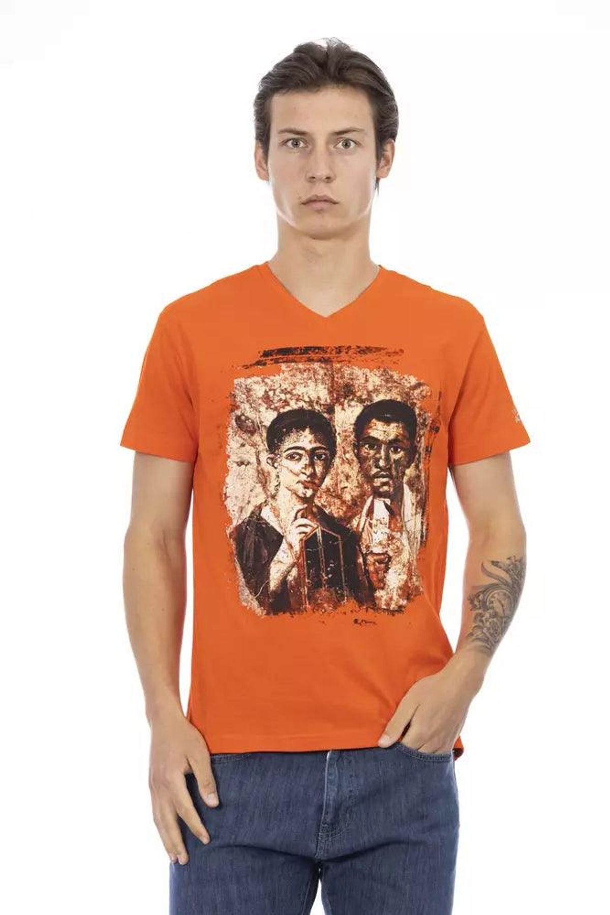 Trussardi Action Orange Bomuld T-Shirt