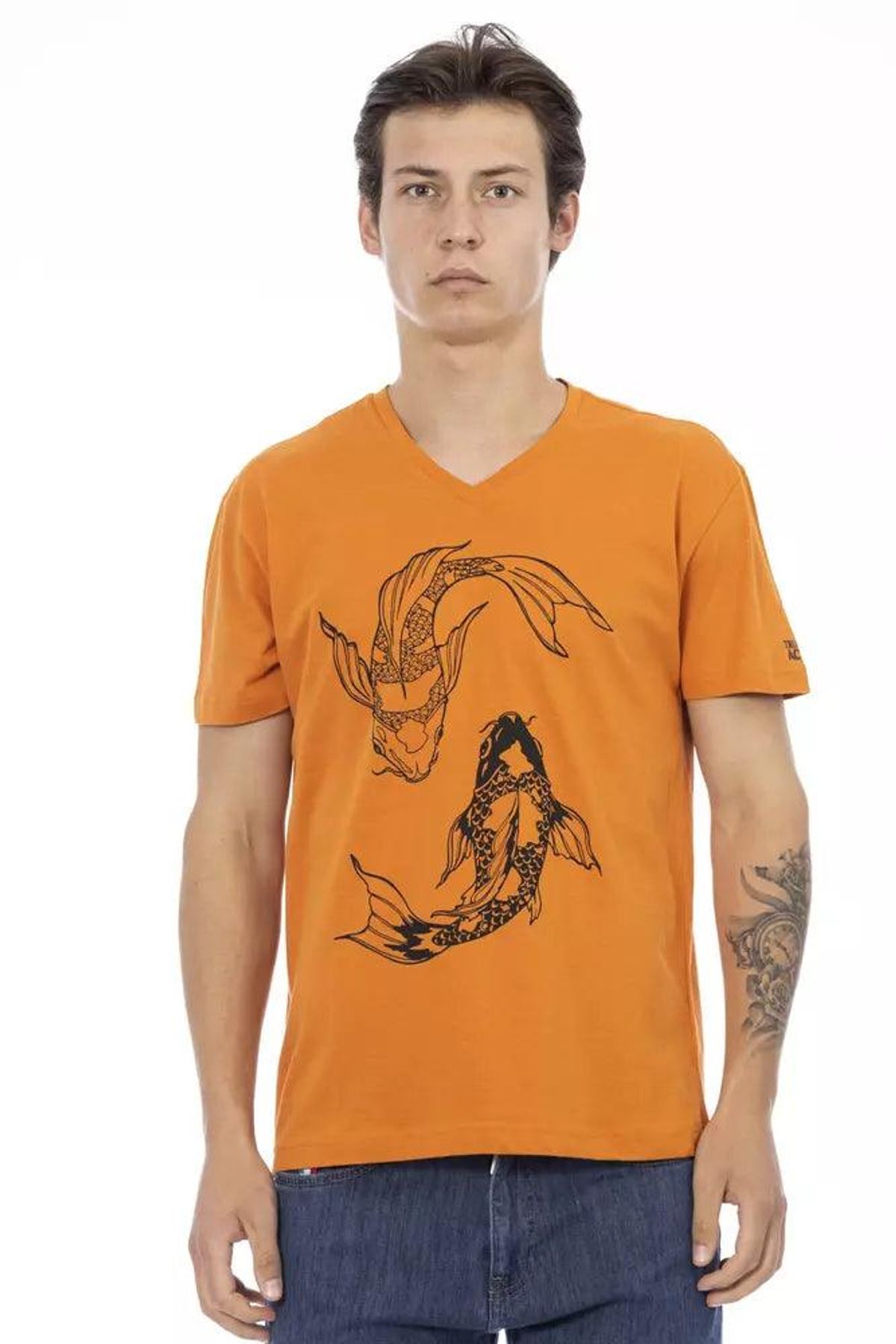 Trussardi Action Orange Bomuld T-Shirt