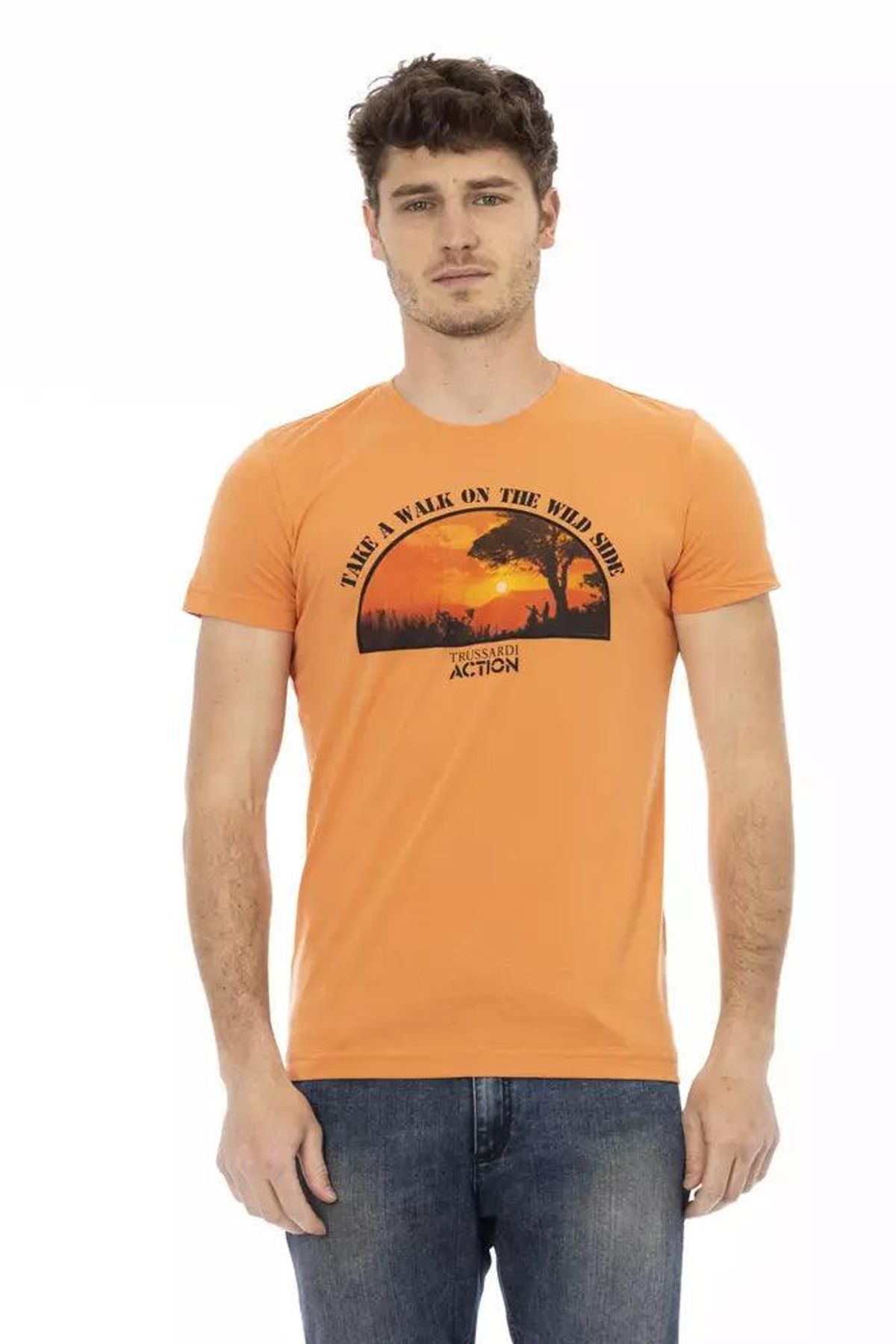 Trussardi Action Orange Bomuld T-Shirt