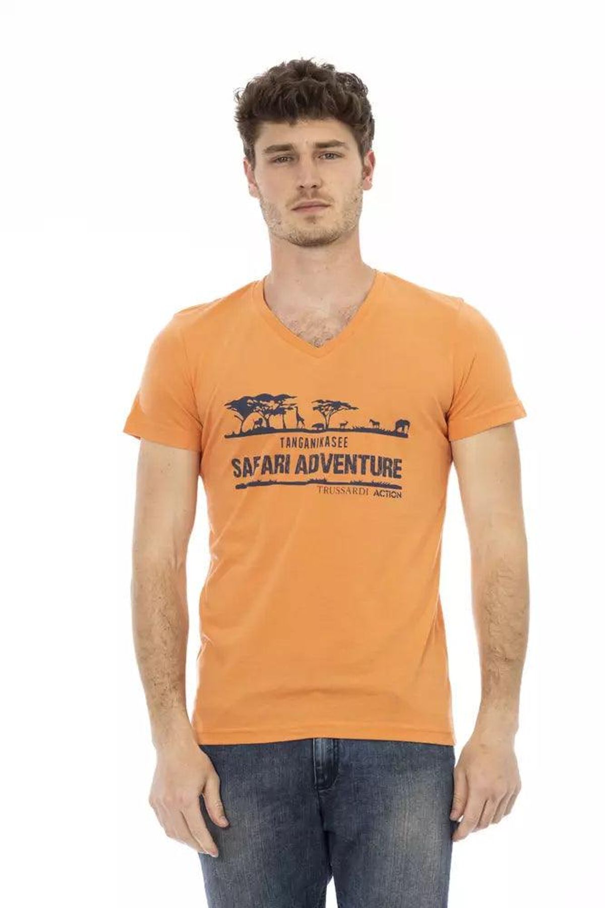 Trussardi Action Orange Bomuld T-Shirt