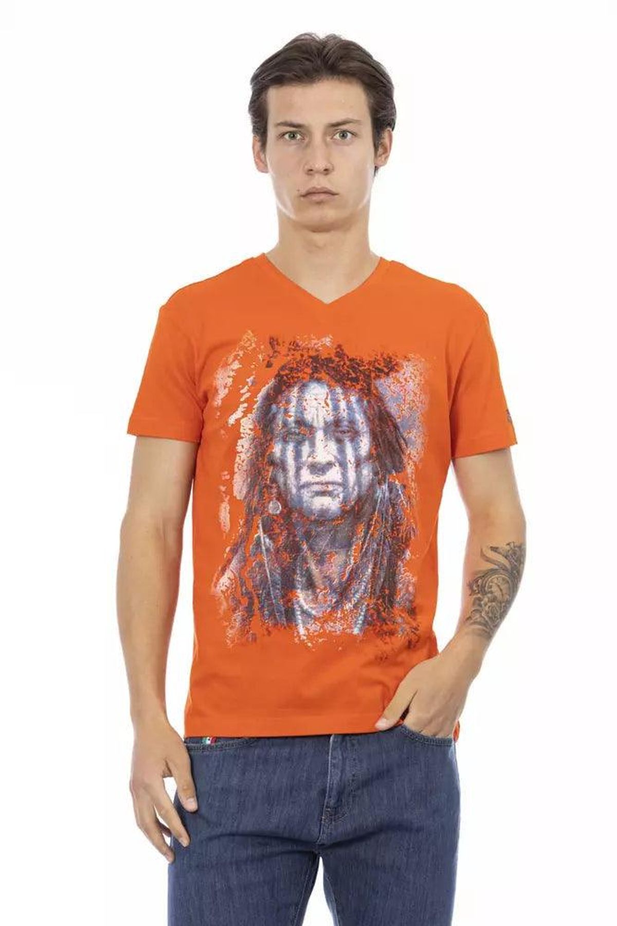 Trussardi Action Orange Bomuld T-Shirt