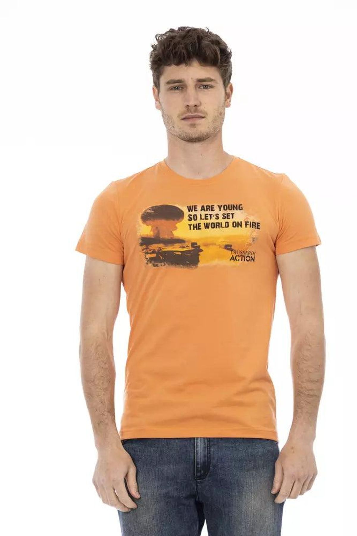 Trussardi Action Orange Bomuld T-Shirt