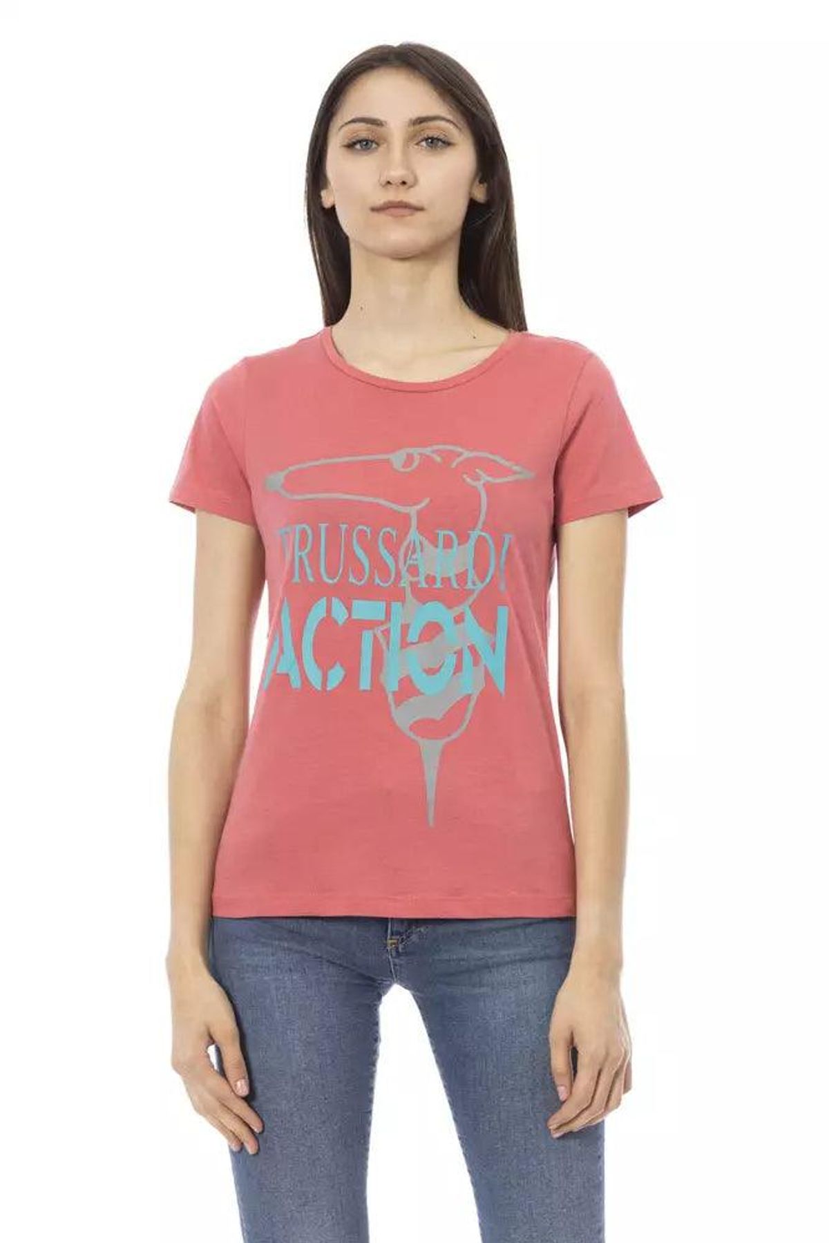 Trussardi Action Pink Bomuld T-Shirt