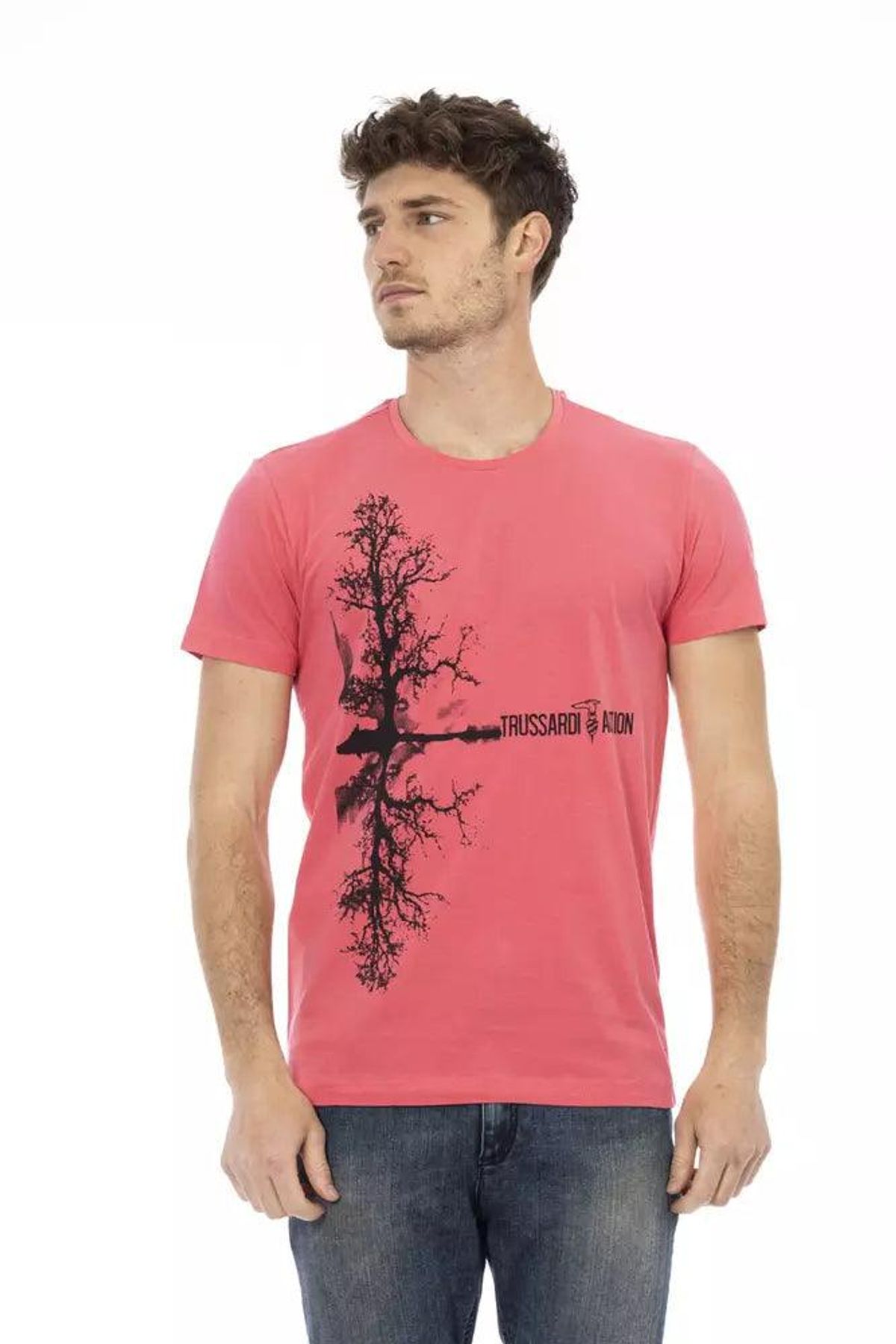 Trussardi Action Pink Bomuld T-Shirt