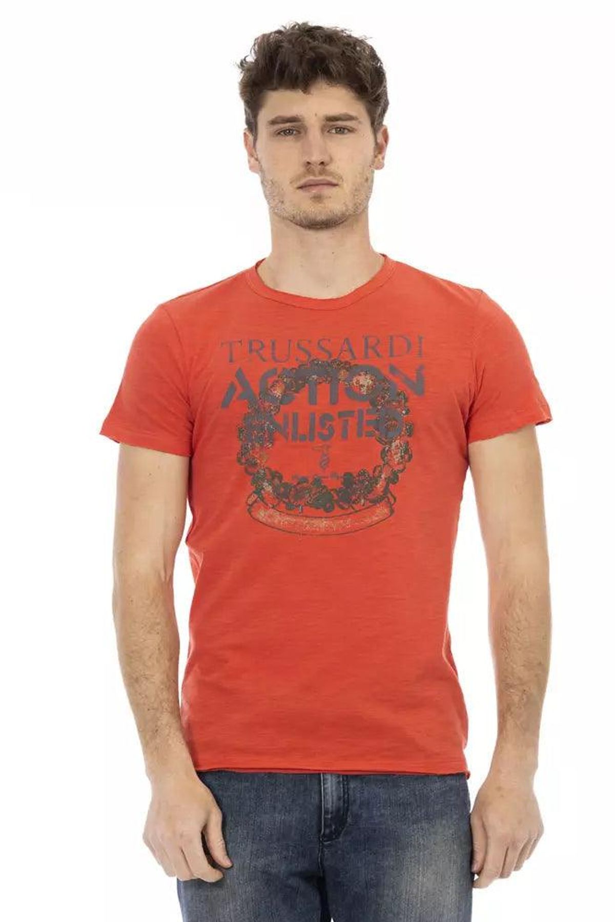 Trussardi Action Rød Bomuld T-Shirt