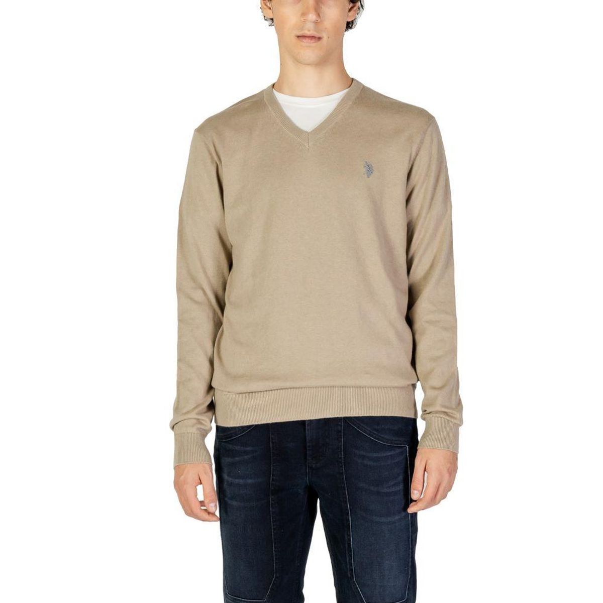 U.S. POLO ASSN. Beige Cotton Sweater