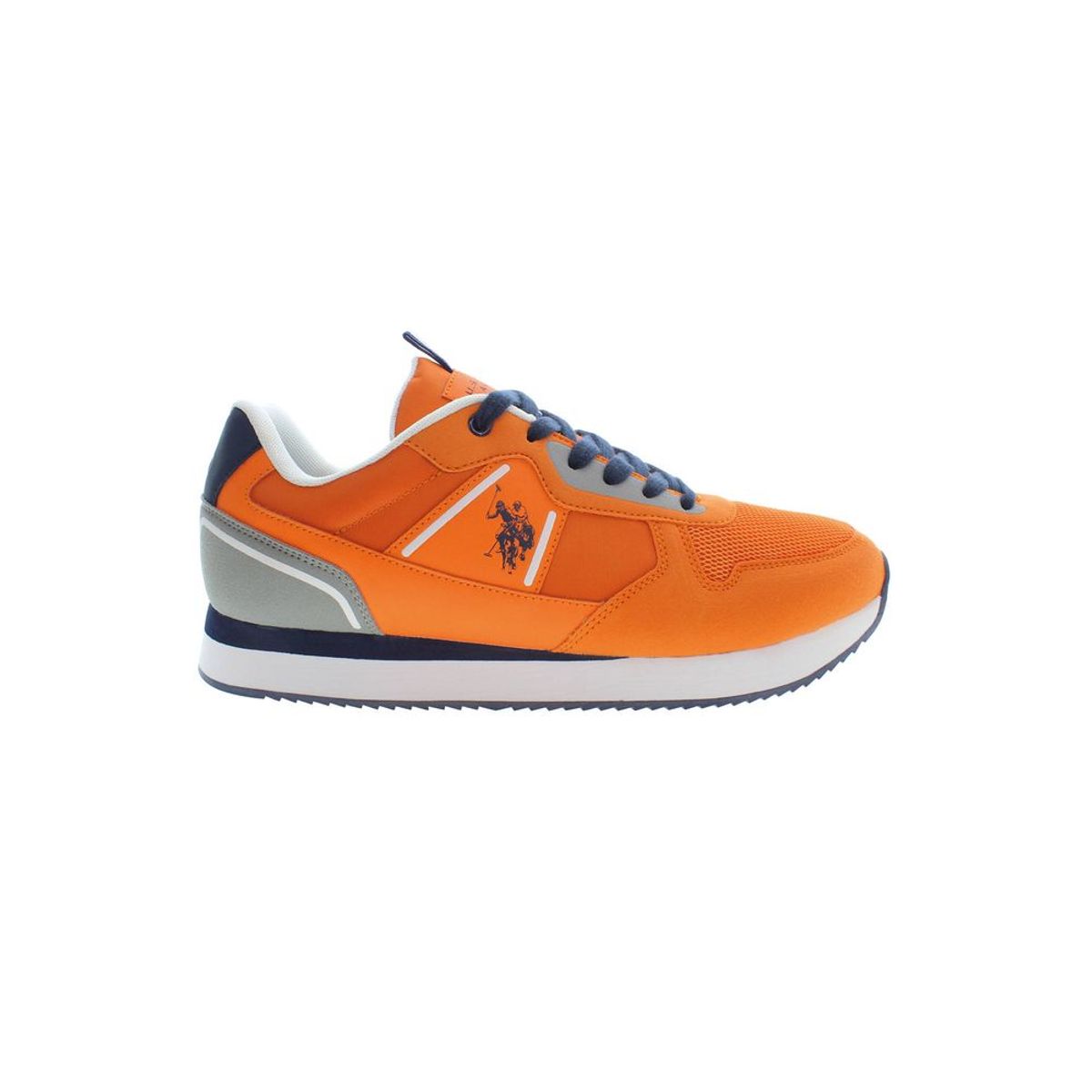 U.S. POLO ASSN. Orange Lace-Up Sports Sneakers with Logo Detail