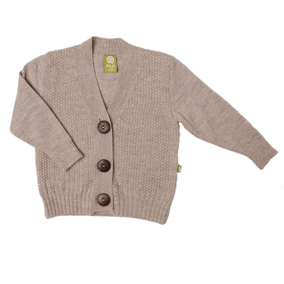 Uld cardigan - Lys brun