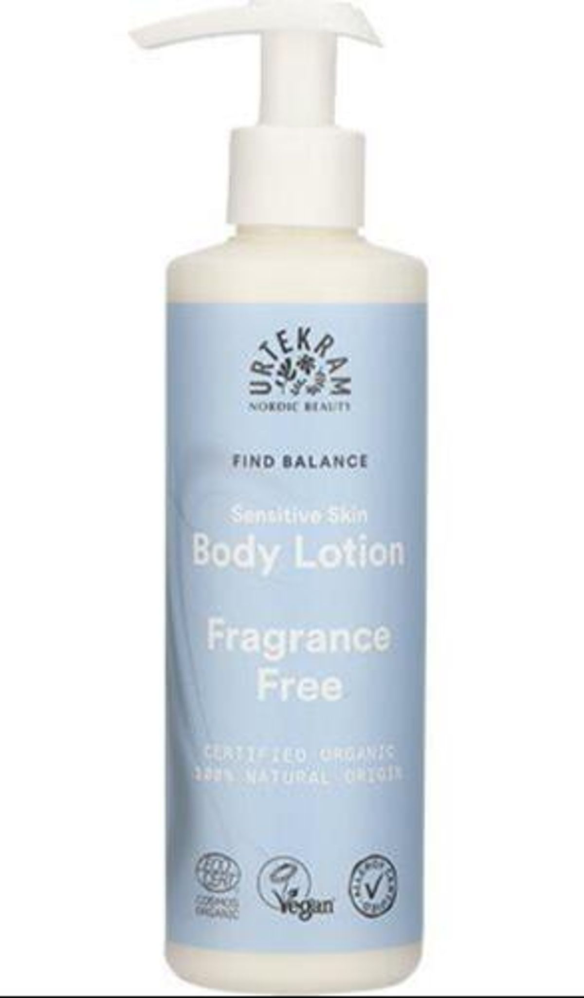 Urtekram body lotion Fragrance Free, 245ml.