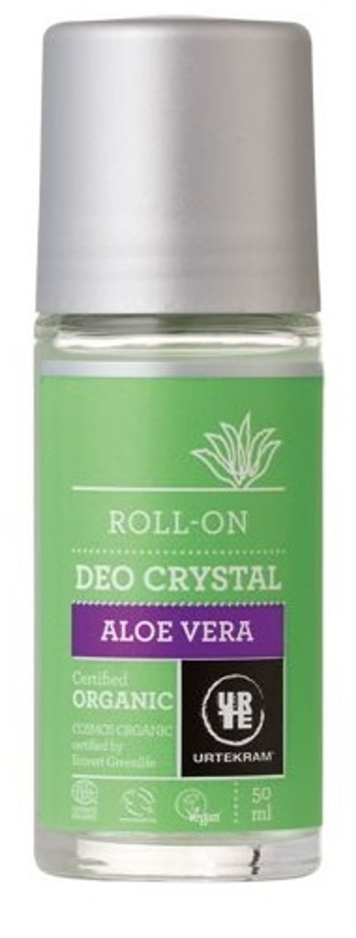 Urtekram deo roll on aloe vera, 50ml.