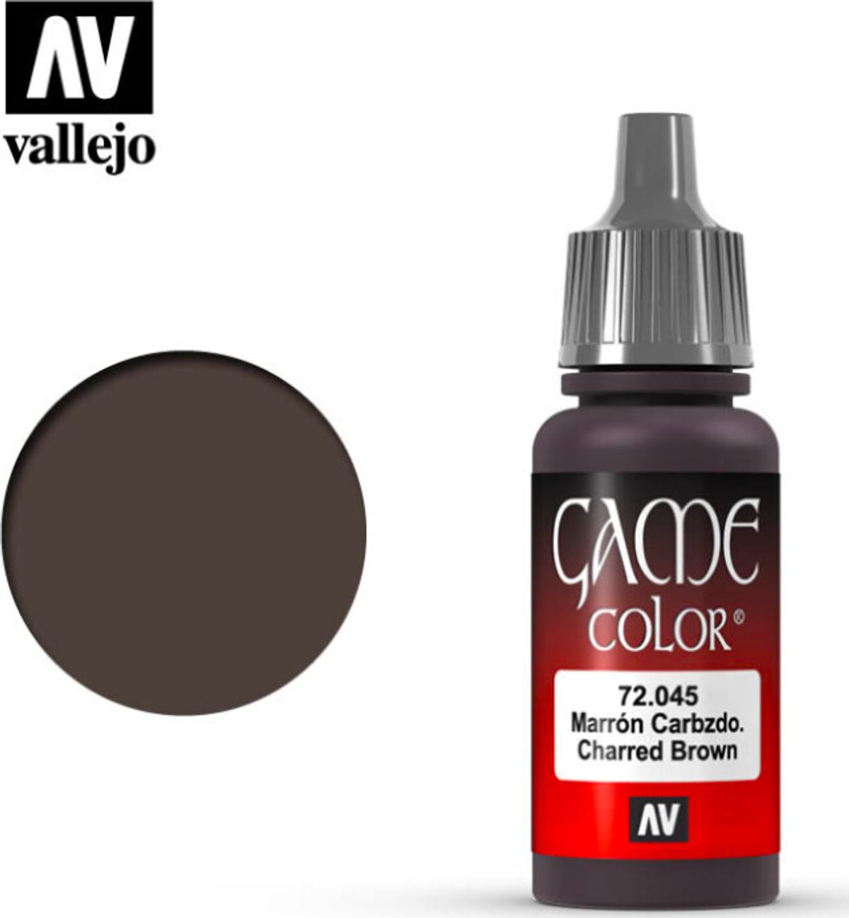 Vallejo - Game Color - Charred Brown Mat - 17-18 Ml - 72045