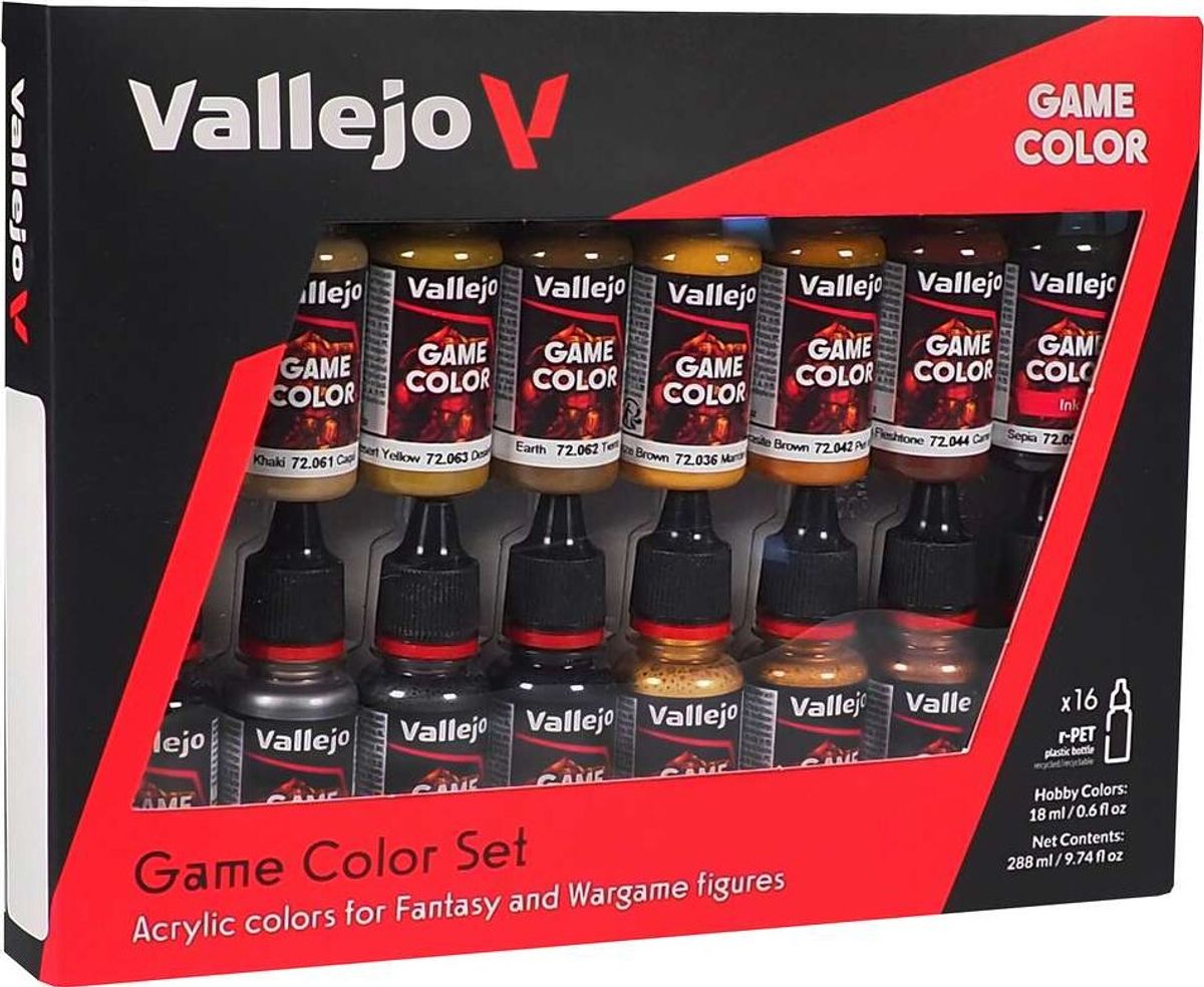 Vallejo - Game Color Maling Sæt - Leather & Metal - 16x18 Ml