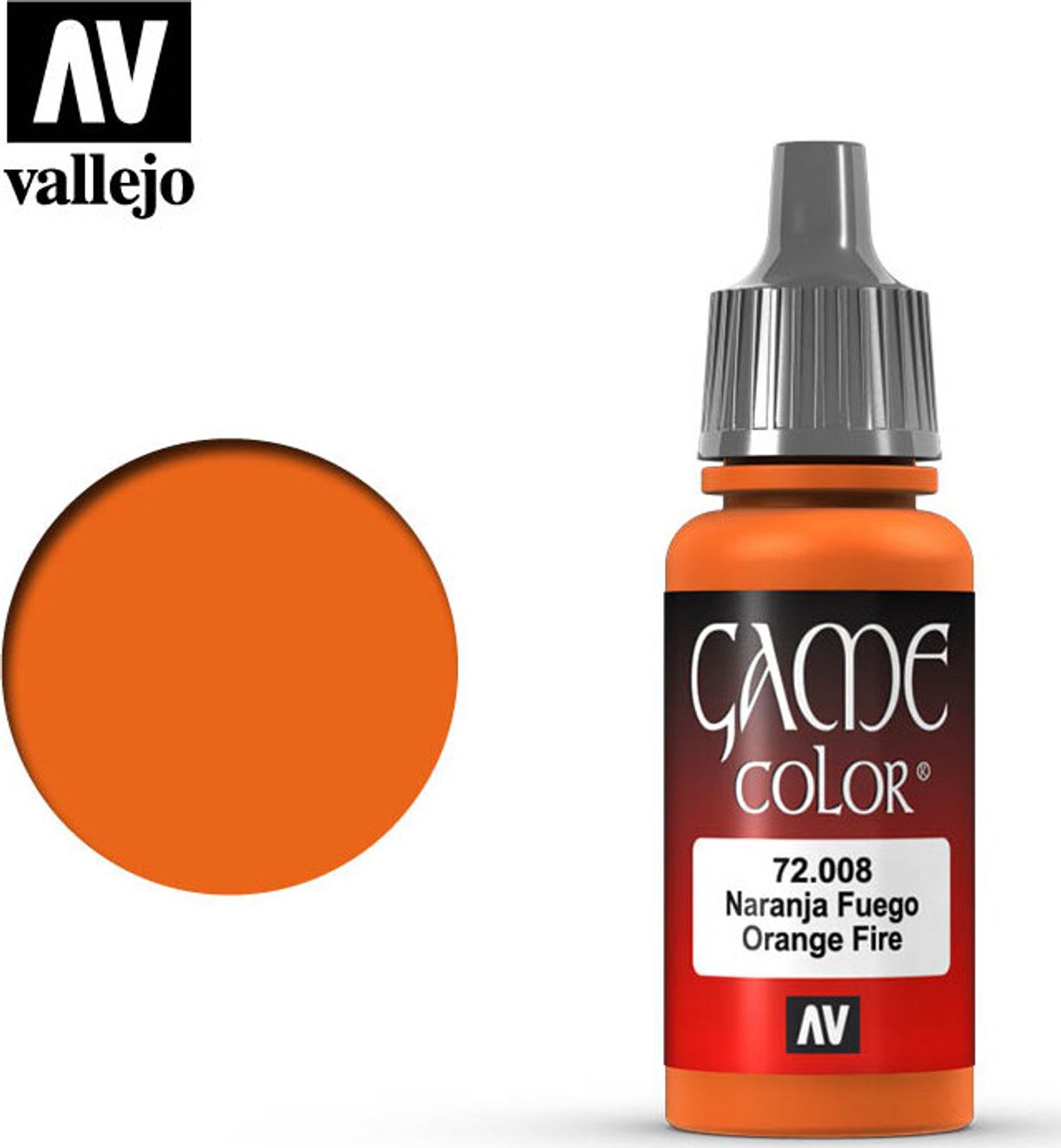 Vallejo - Game Color - Orange Fire Mat - 18 Ml - 72008