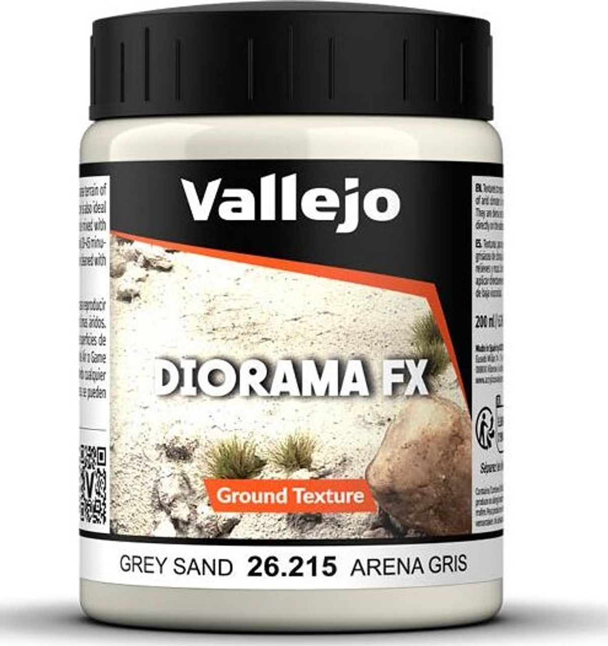 Vallejo - Ground Texture - Grey Sand 200 Ml