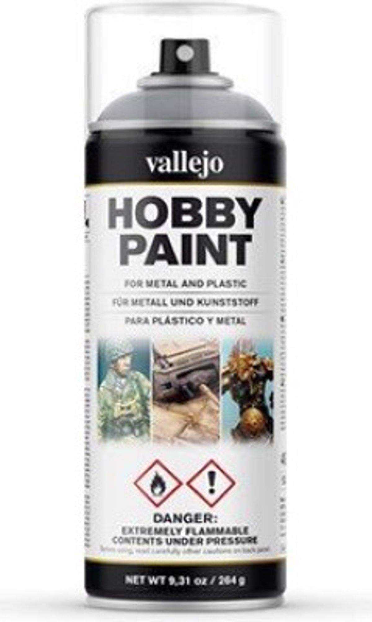 Vallejo - Hobby Paint Spray Maling - Basic Grey 400 Ml