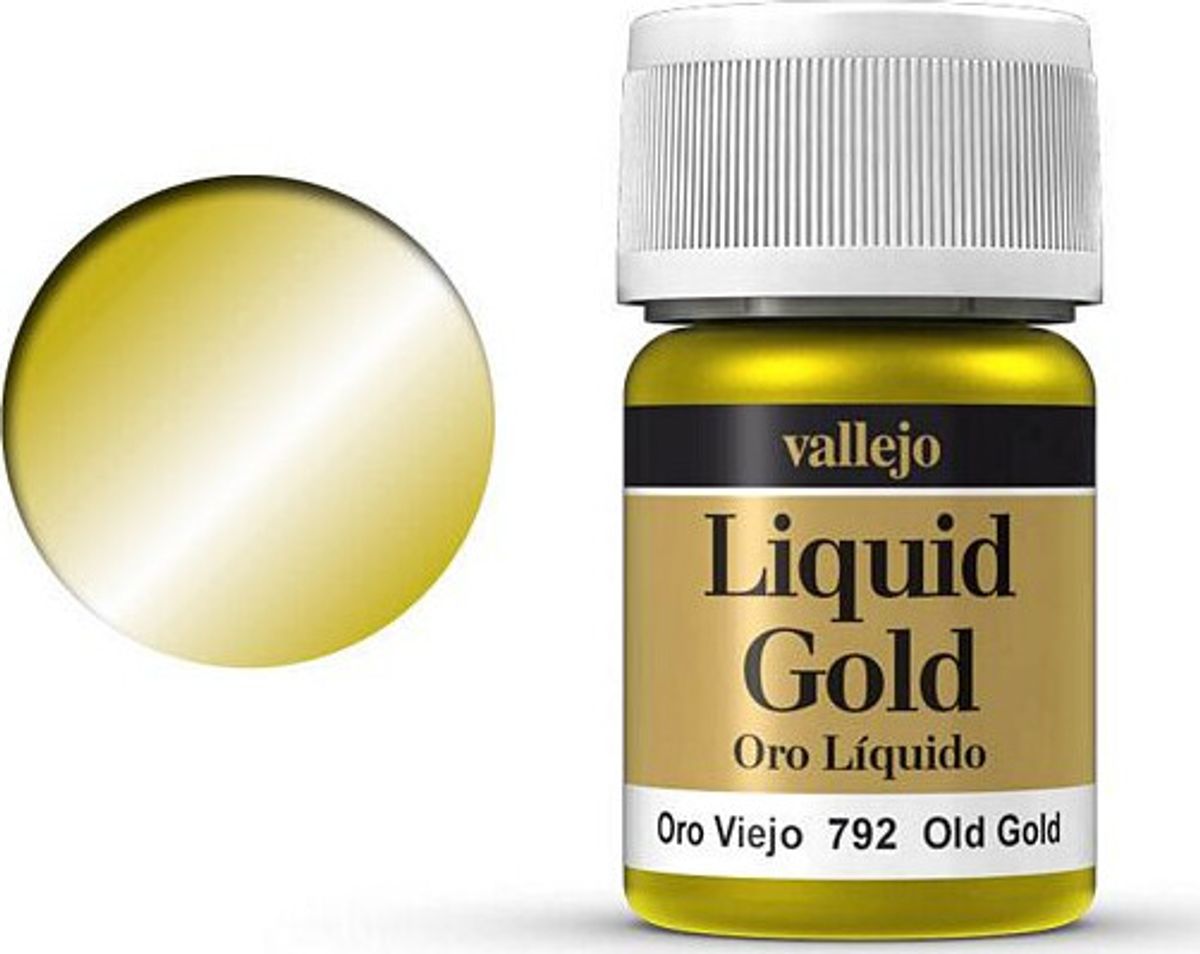 Vallejo - Liquid Gold Metallic - Old Gold - 35 Ml - 70792