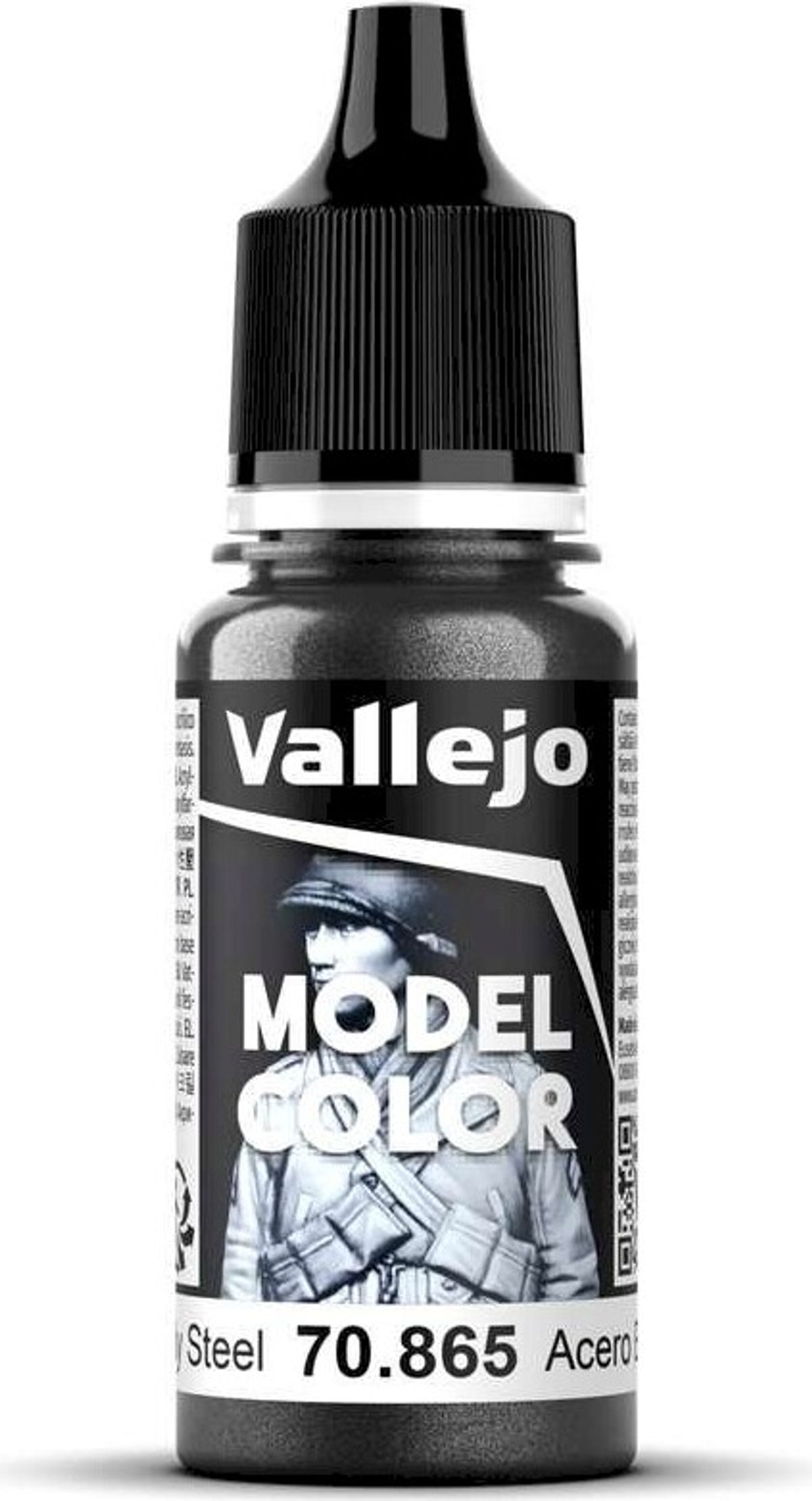 Vallejo - Model Color - Oily Steel Metallic - 17-18 Ml - 70865