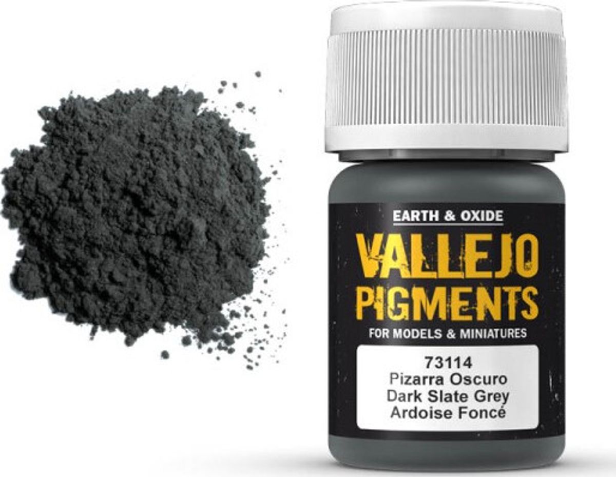 Vallejo - Pigments - Dark Slate Grey - 35 Ml - 73114