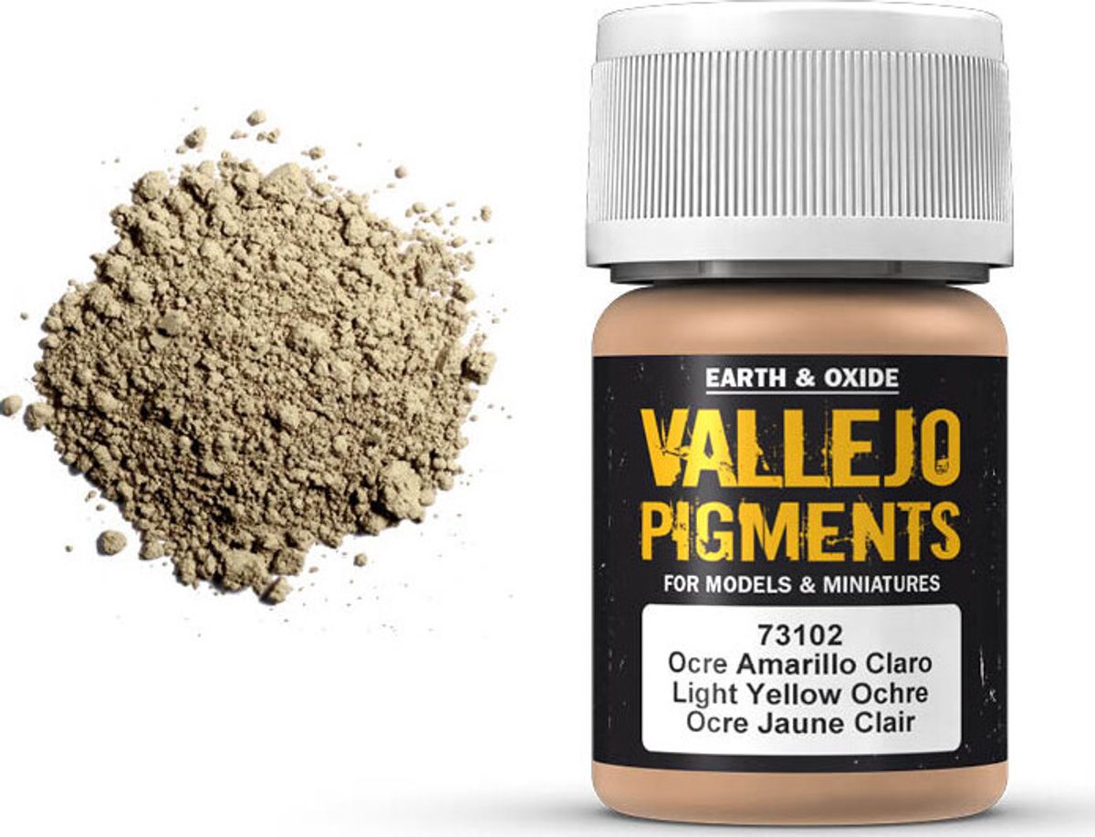 Vallejo - Pigments - Light Yellow Ochre - 35 Ml - 73102