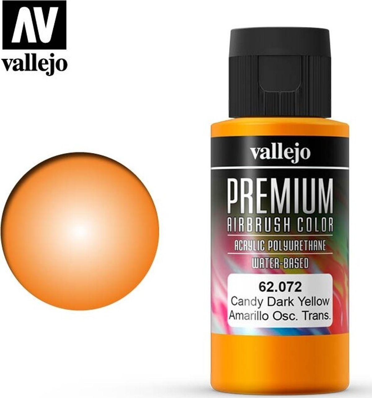 Vallejo - Premium Airbrush Maling - Candy Dark Yellow 60 Ml