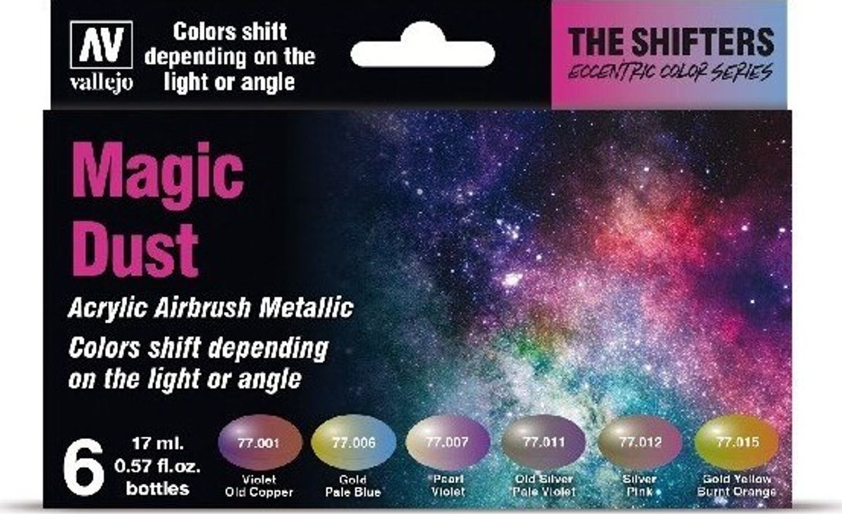 Vallejo - Shifters Magic Dust Maling Sæt Til Modelhobby - 6x17 Ml