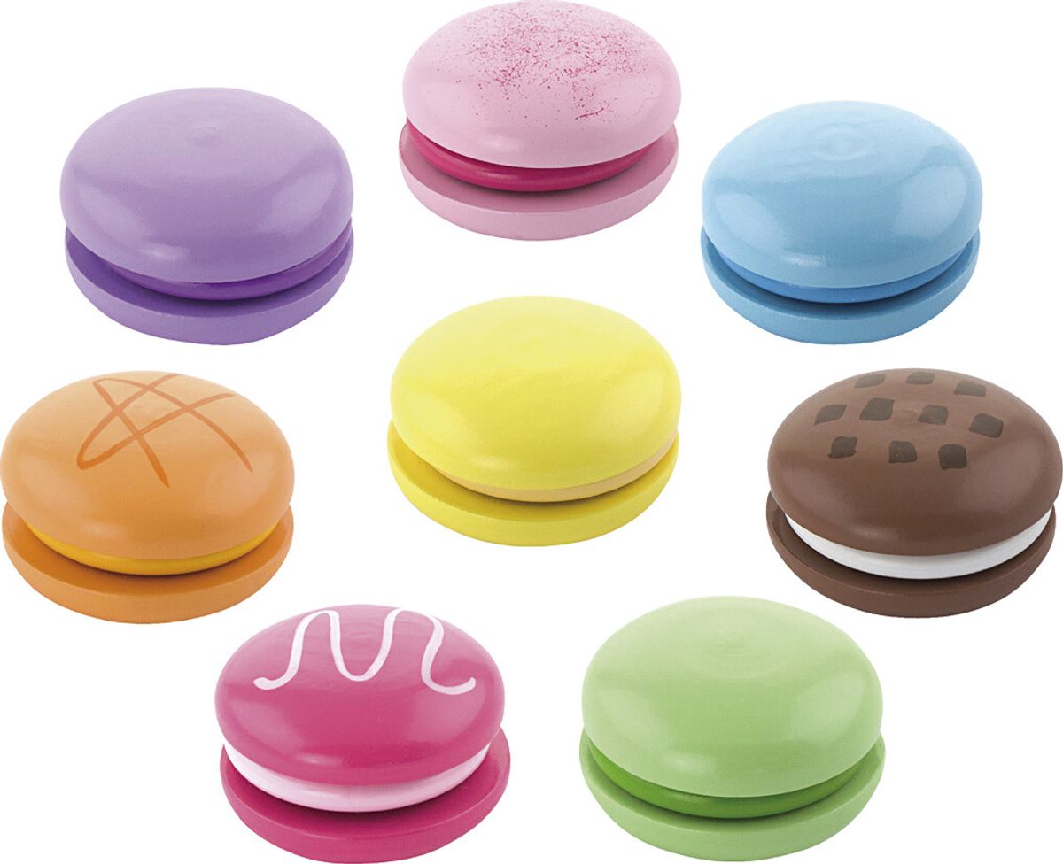 Viga - Legemad I Træ Med Velcro - Macarons - 8 Stk