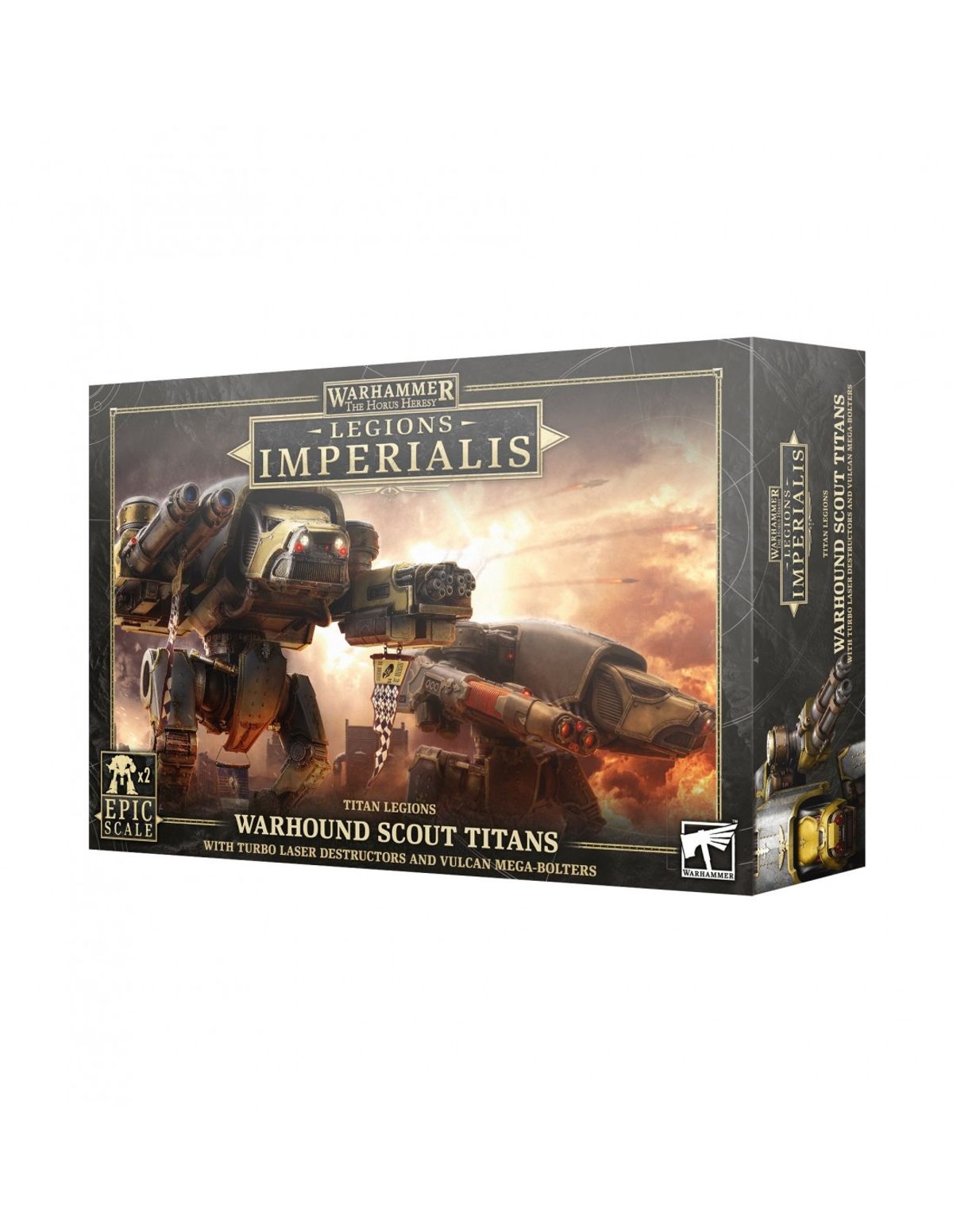 Warhound Scout Titans with Turbo Laser Destructors and Vulcan Mega-Bolters - Legions Imperialis - Games Workshop