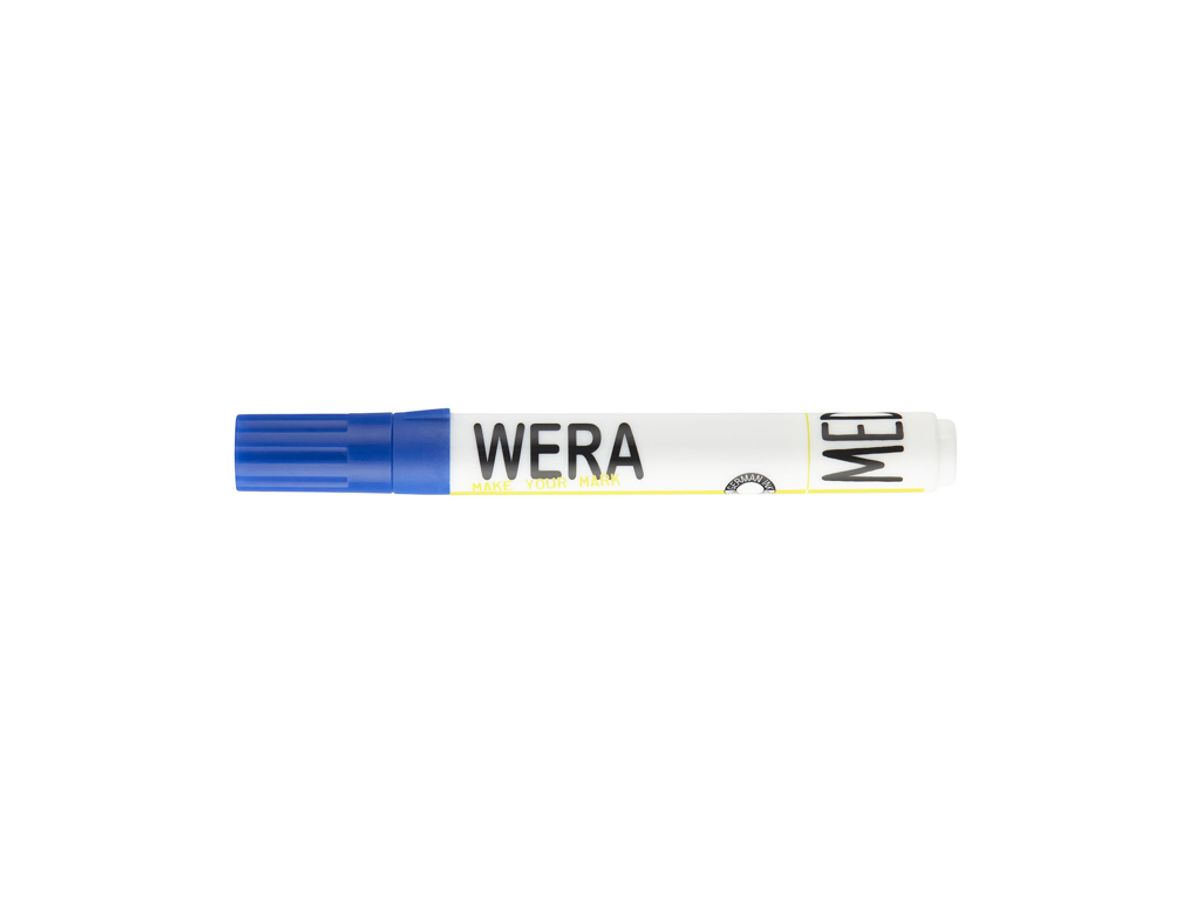 Whiteboardmarker Wera Kantet Spids blå