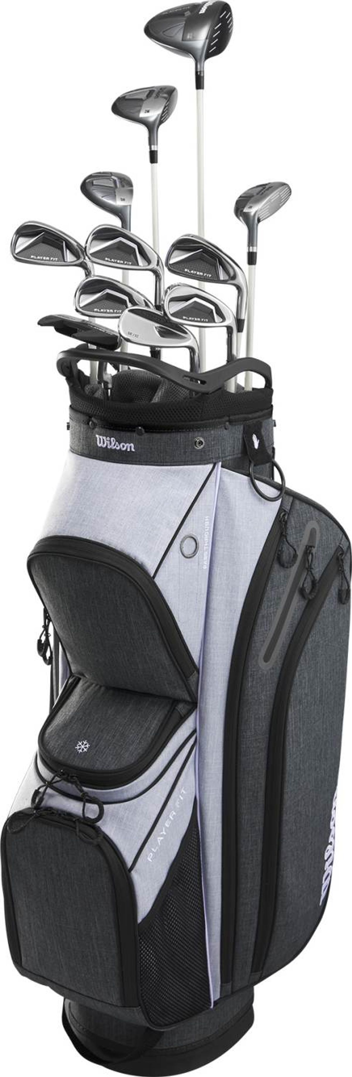 Wilson Staff Player Fit Dame Golfsæt - Grey/White - Højre - DR, FW, 4H, 5H, 6-9, PW, SW, Putter - Wilson PlayerFit Dame Grafit