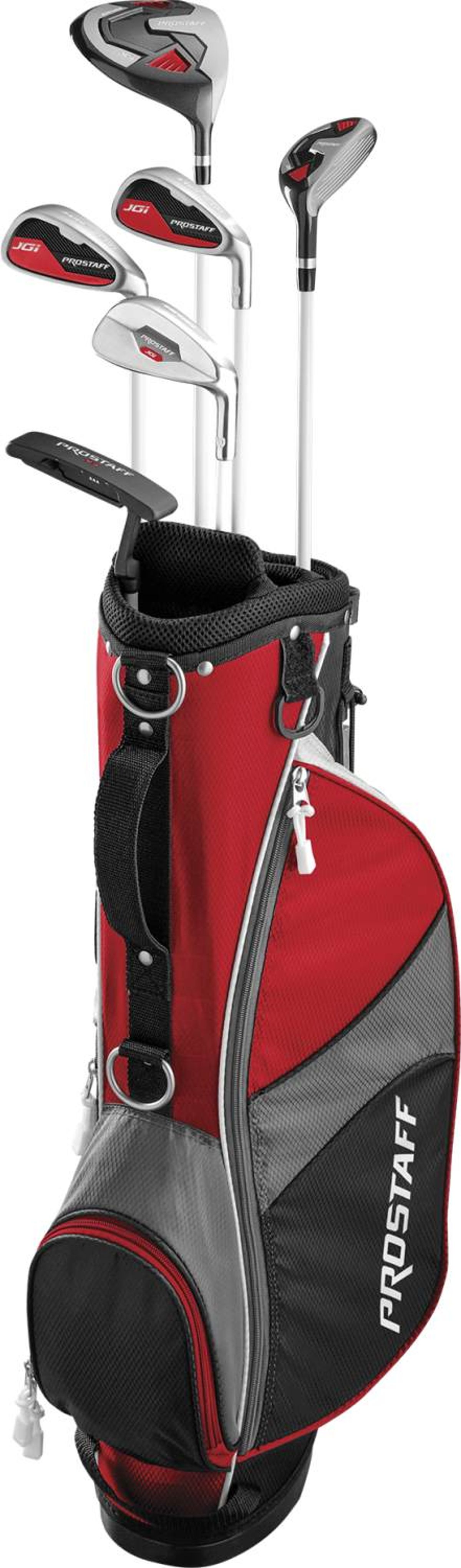 Wilson Staff Pro Staff JGI 11-14 År Junior Golfsæt - Red/Black - Højre - DR, HY, Long Iron, Short Iron, Wedge, Putter - Wilson Staff Grafit