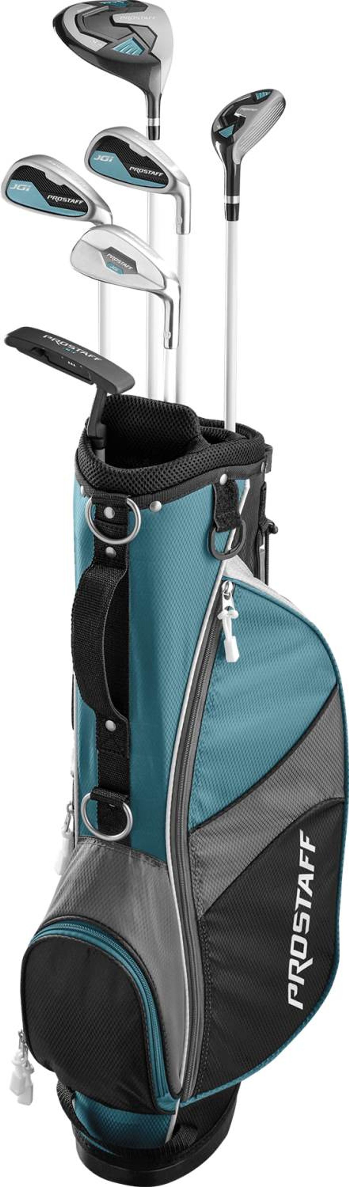 Wilson Staff Pro Staff JGI 11-14 År Pige Golfsæt - Teal/Black - Højre - DR, HY, Long Iron, Short Iron, Wedge, Putter - Wilson Staff Grafit