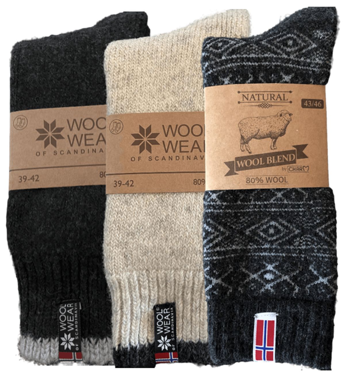 Wool Of Scandinavia 3-pak Ragsokker