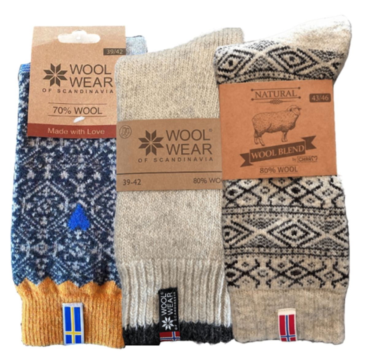 Wool Of Scandinavia 3-pak Ragsokker