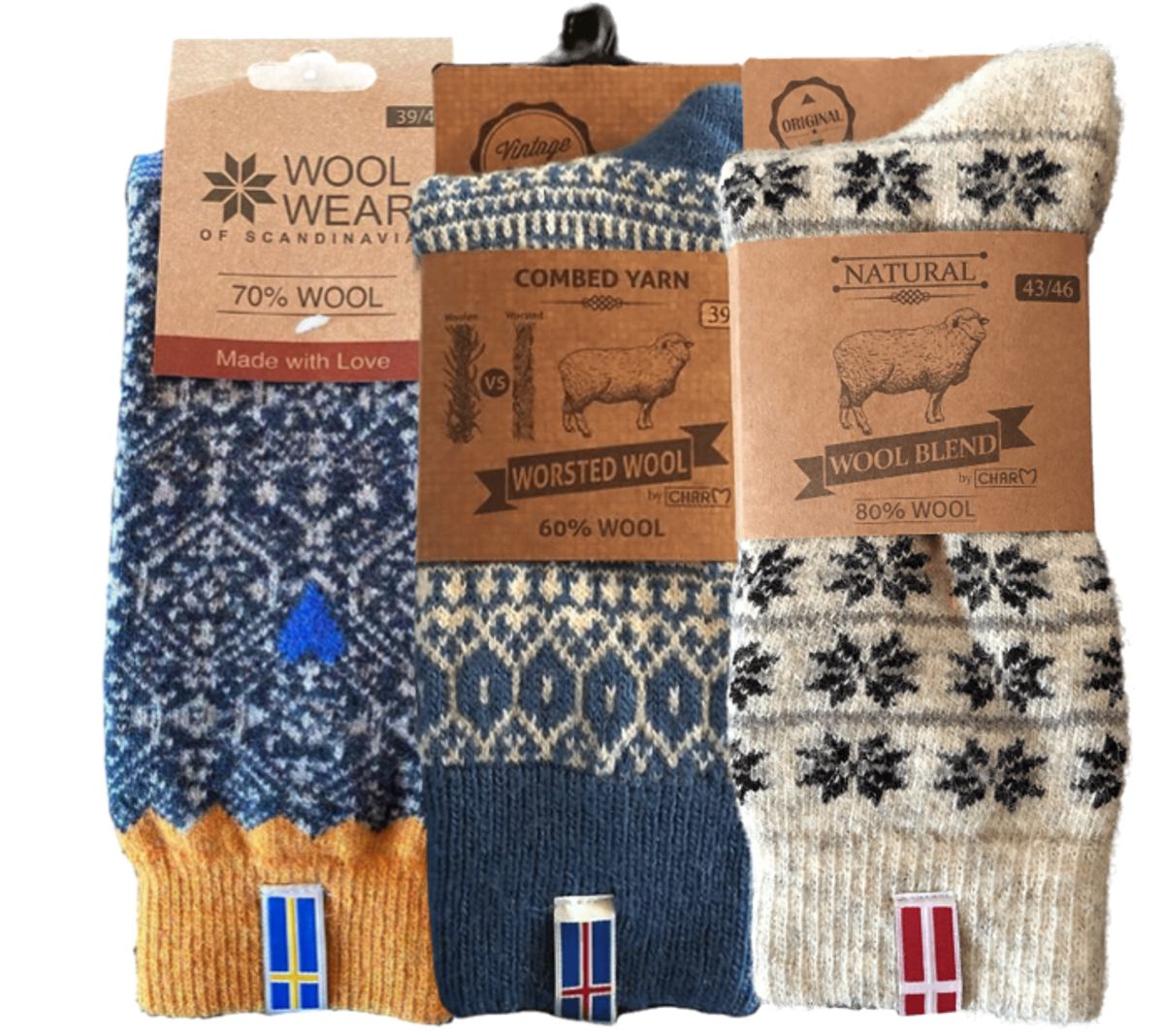 Wool Of Scandinavia 3-pak Ragsokker_39-42