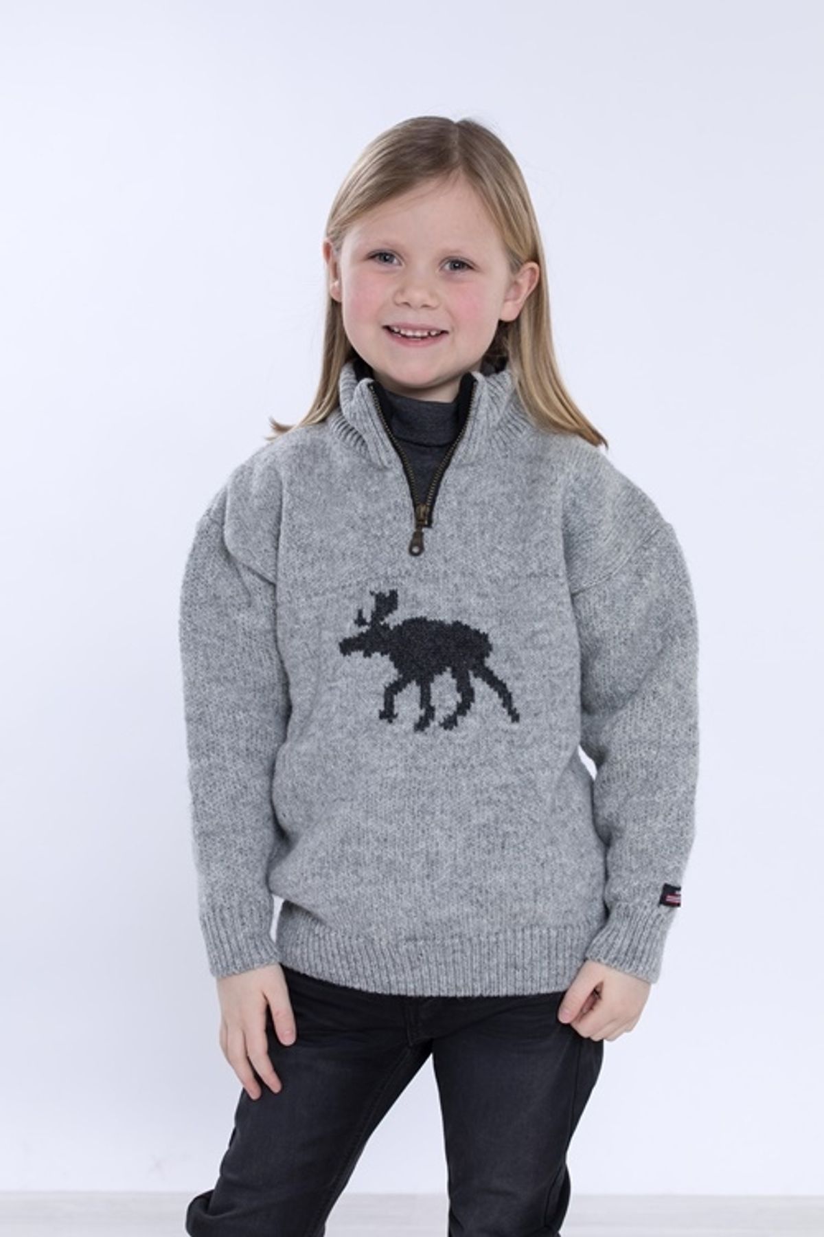 Wool Of Scandinavia Norsk Strik Sweater Børn Moose