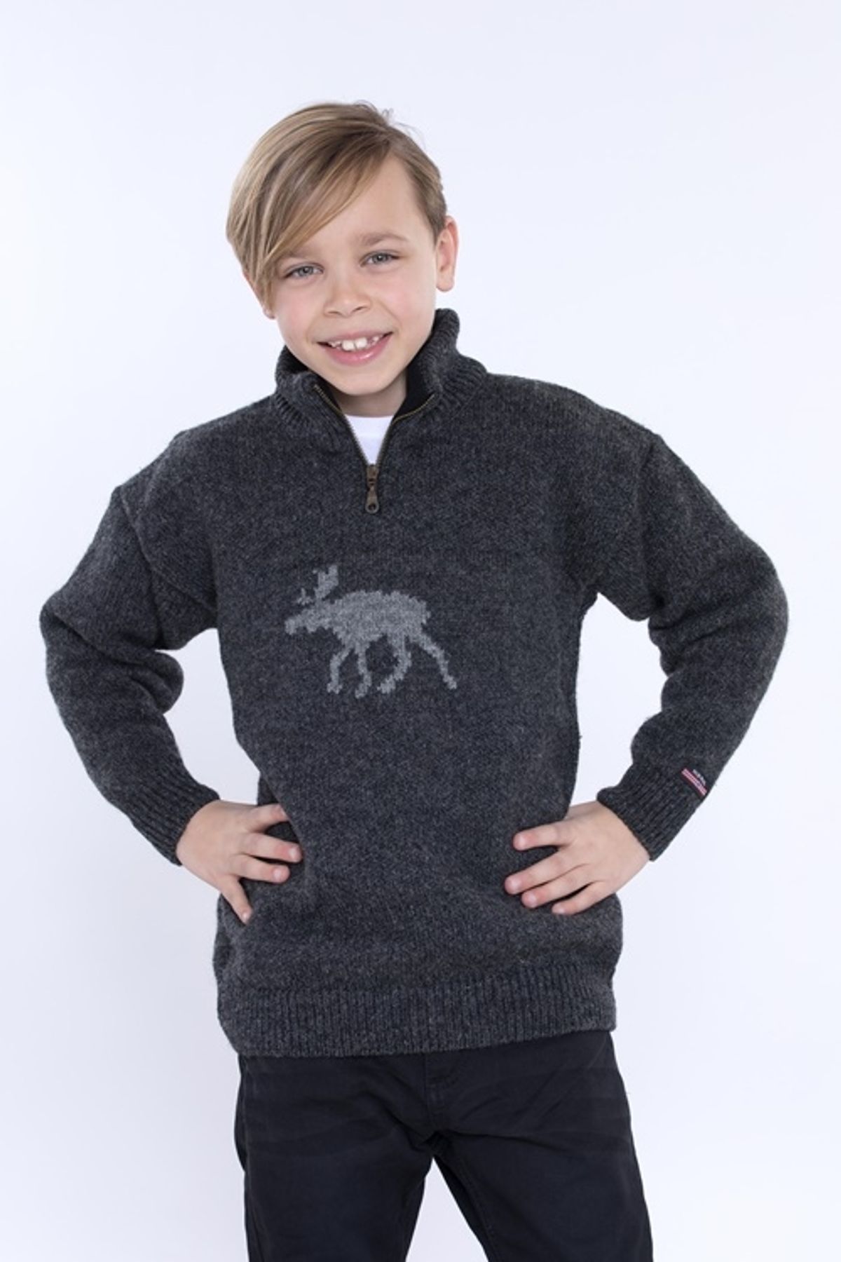 Wool Of Scandinavia Norsk Strik Sweater Børn Moose