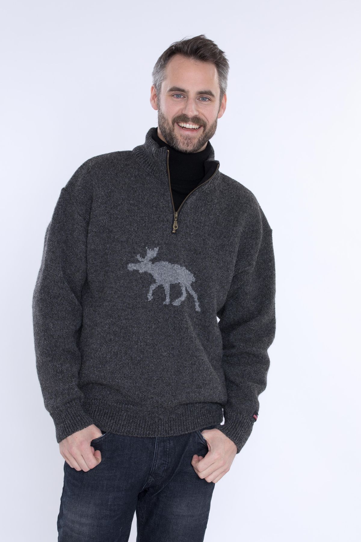 Wool Of Scandinavia Norsk Strik Sweater Moose Adult_2x-large