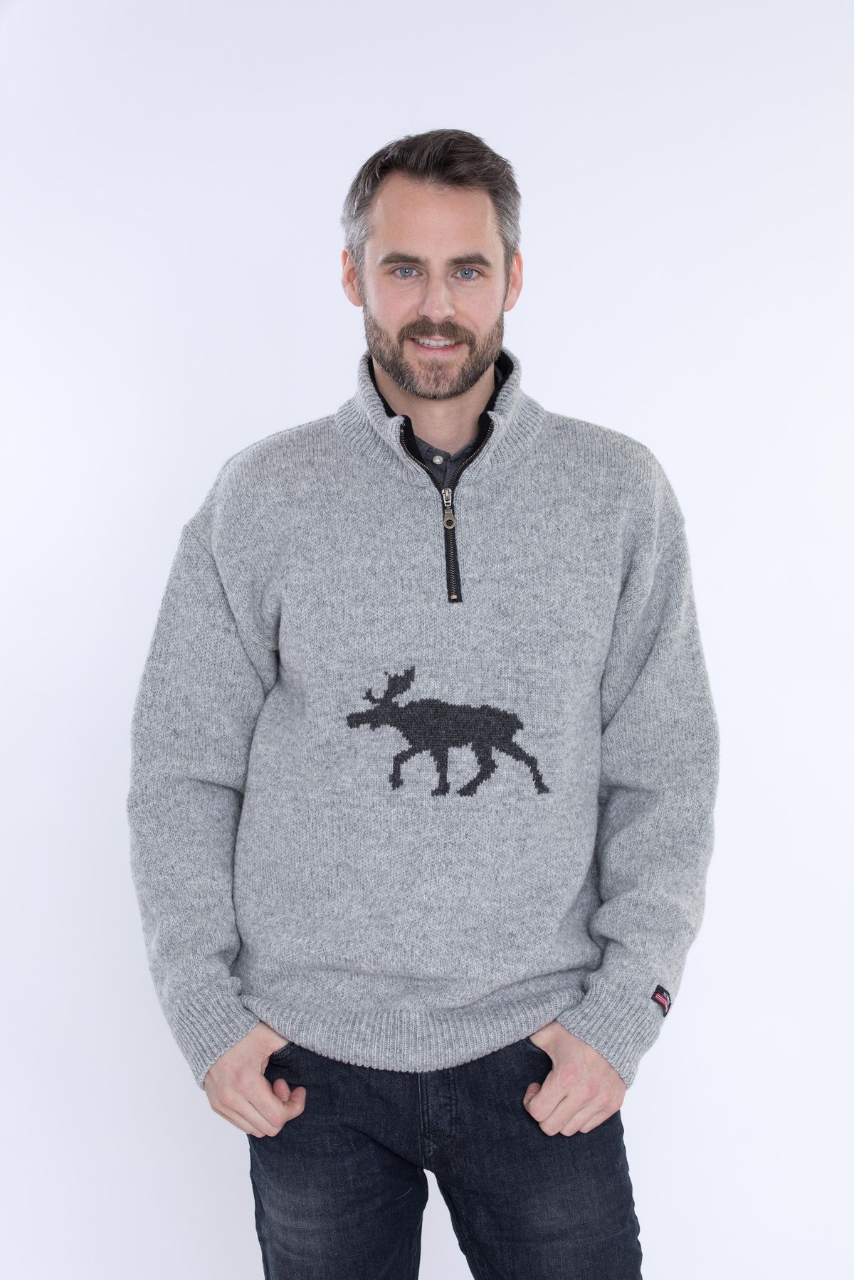 Wool Of Scandinavia Norsk Strik Sweater Moose Adult_Small