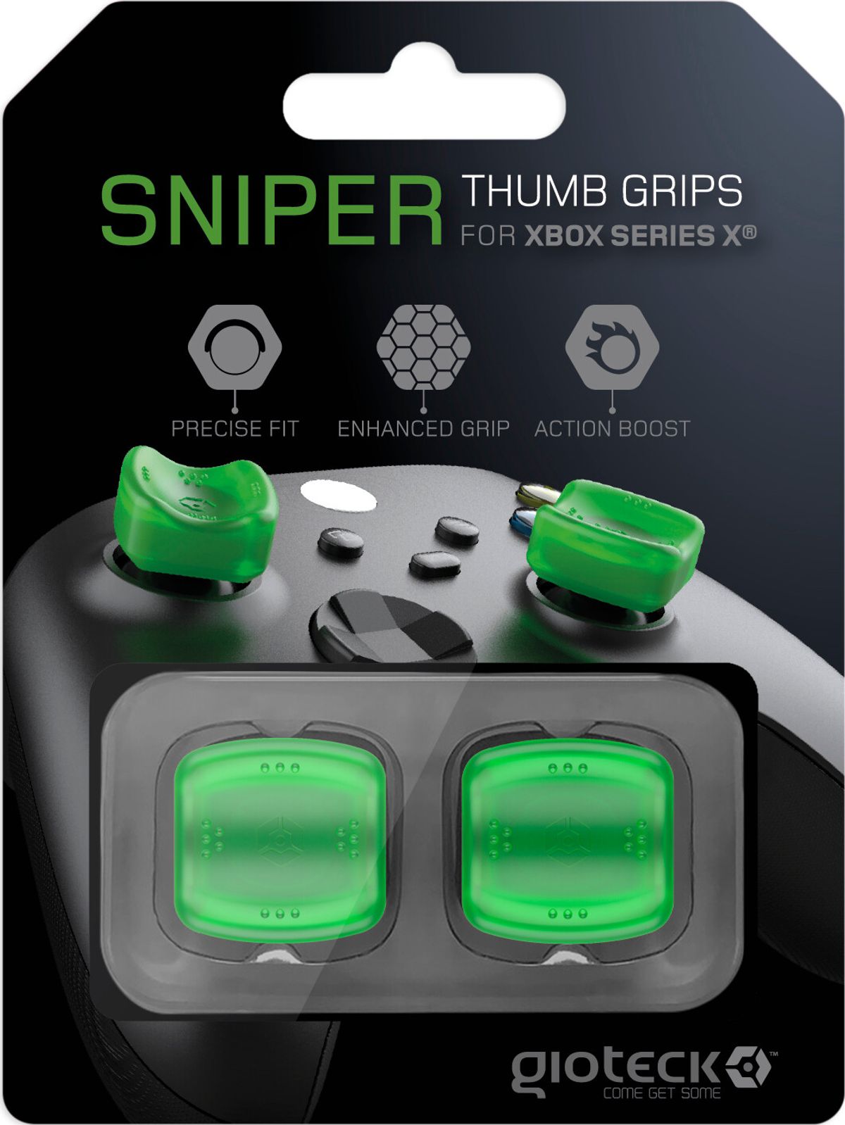 Xbox Series X Controller Thumb Grips - Gioteck - Grøn