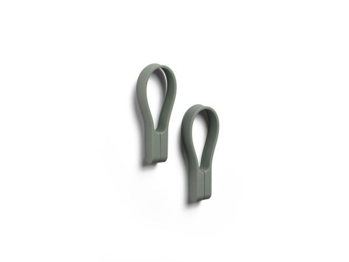 Zone Denmark Loop magnet Håndklædestrop 9 cm 2 stk.-Olive green