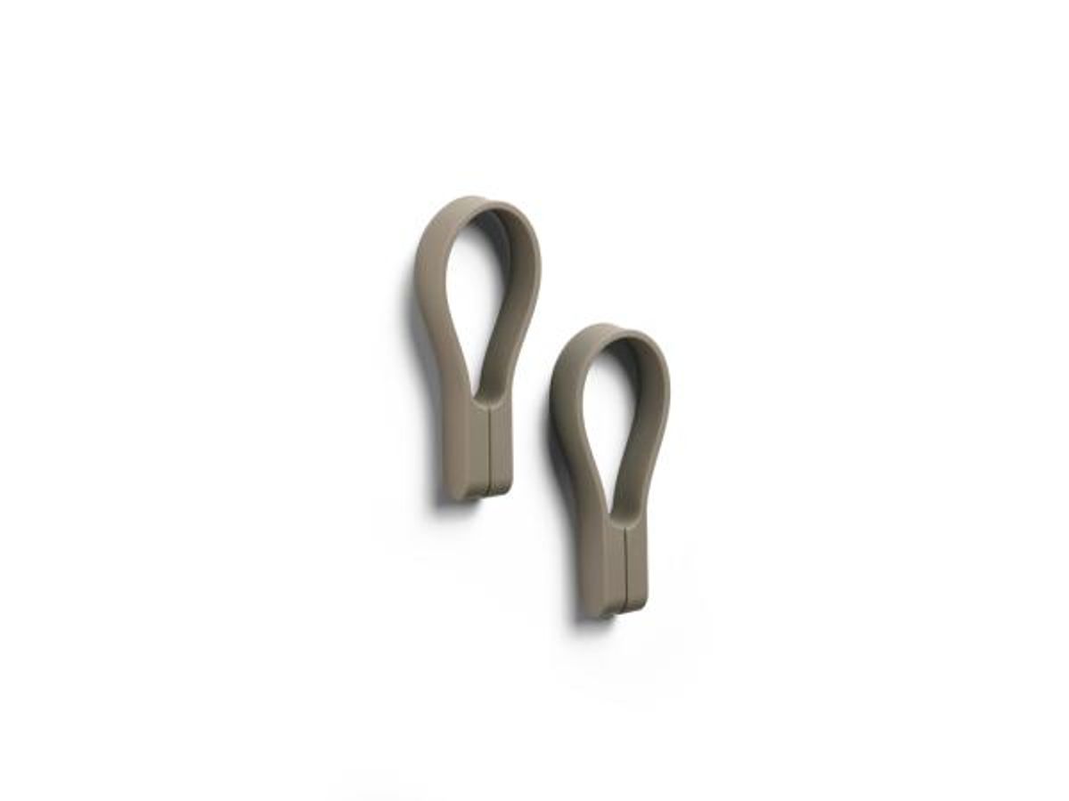 ZONE Denmark - Loop magnet Håndklædestrop 9 cm 2 stk. Taupe