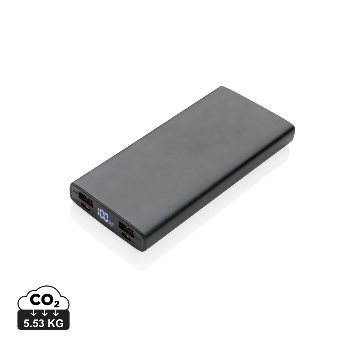 Aluminium PD Powerbank 18W 10.000 mAh, Sort