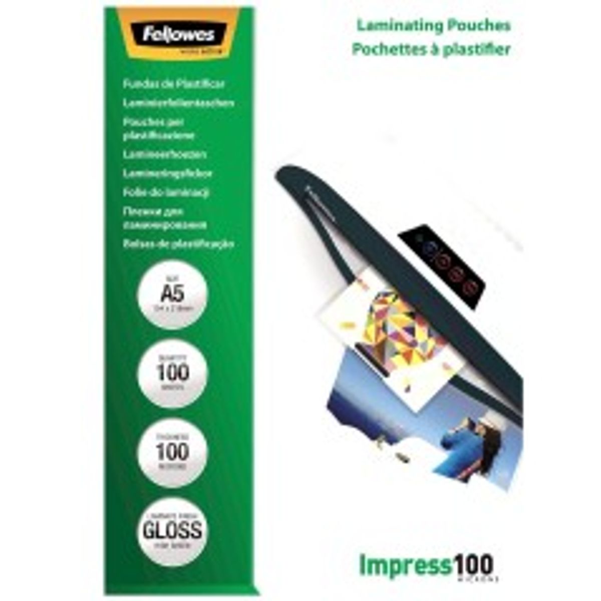 Fellowes A5 Glossy 100 Micron