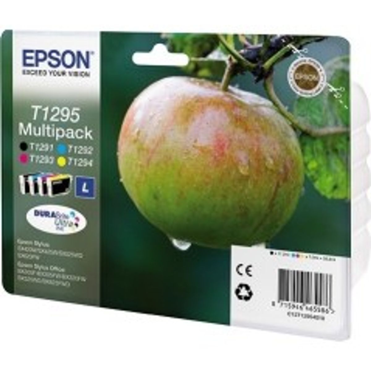 Epson T1295 Multipack Sort Gul Cyan Magenta Blæk C13T12954012