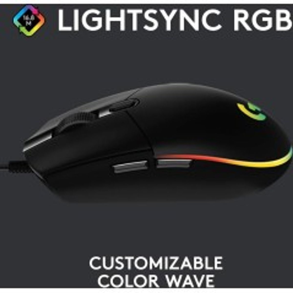 Logitech Gaming Mouse G102 LIGHTSYNC Optisk Kabling Sort