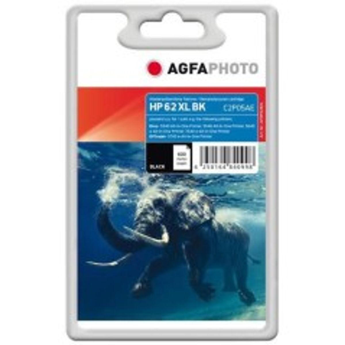 AgfaPhoto Ink Black HP No. 62 XL