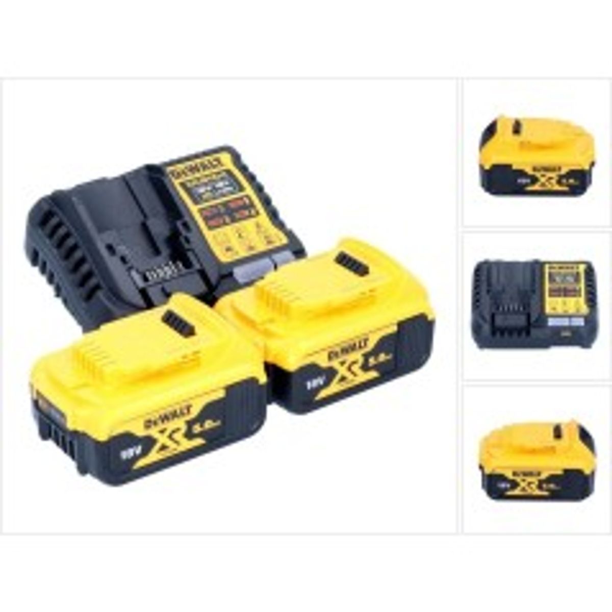 DeWalt DCB1104P2-QW 18V XR Startsæt med Lader og 2x 5A batterier