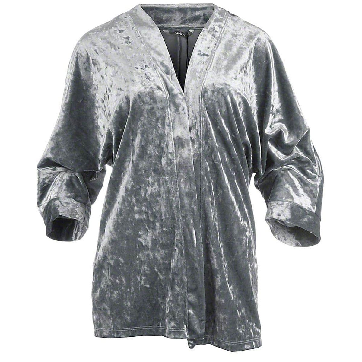 Only velour kimono 3/4, grå, Punti - 188 - XL+ - XL