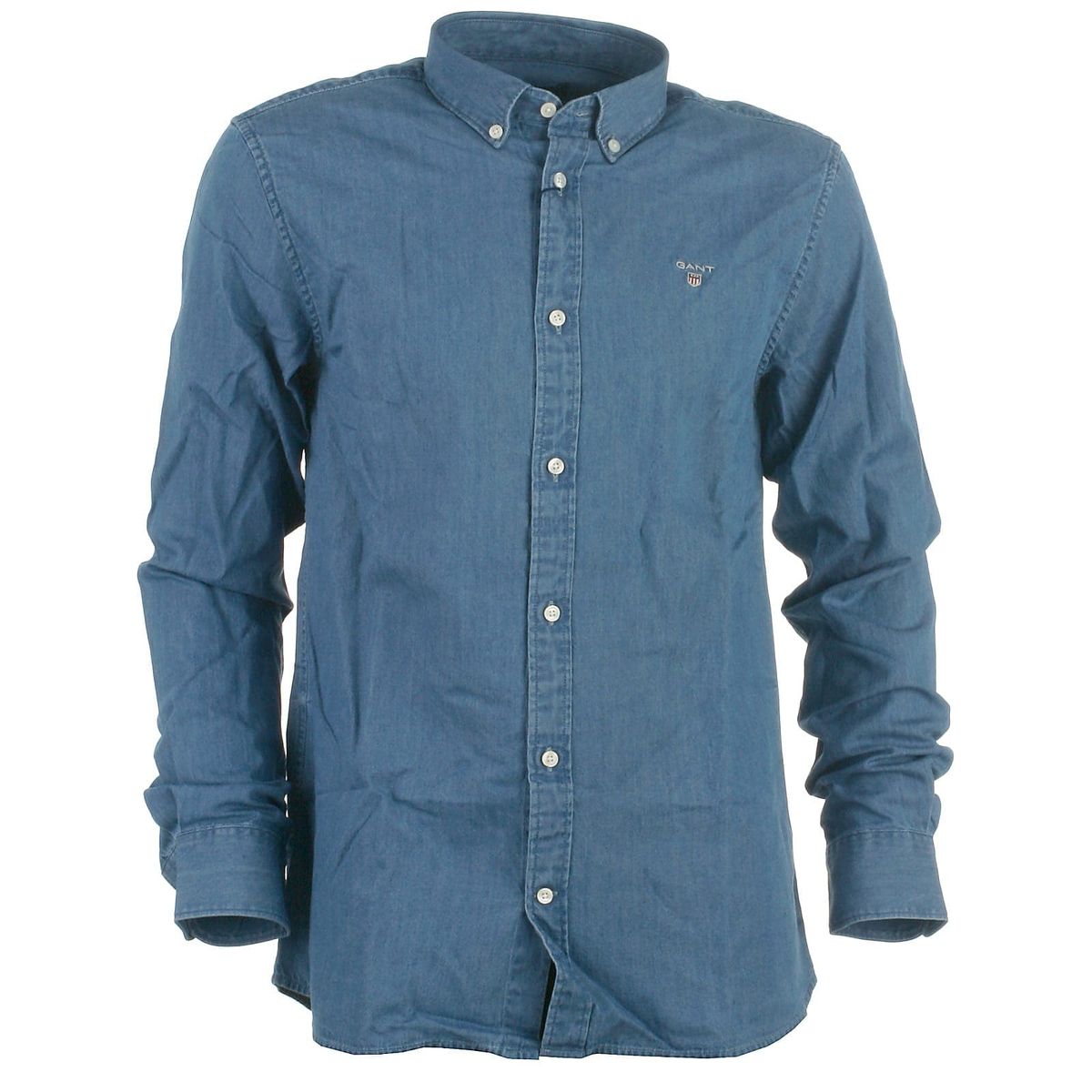 Gant skjorte l/s, Indigo, semilightblue - 140 - 134/140