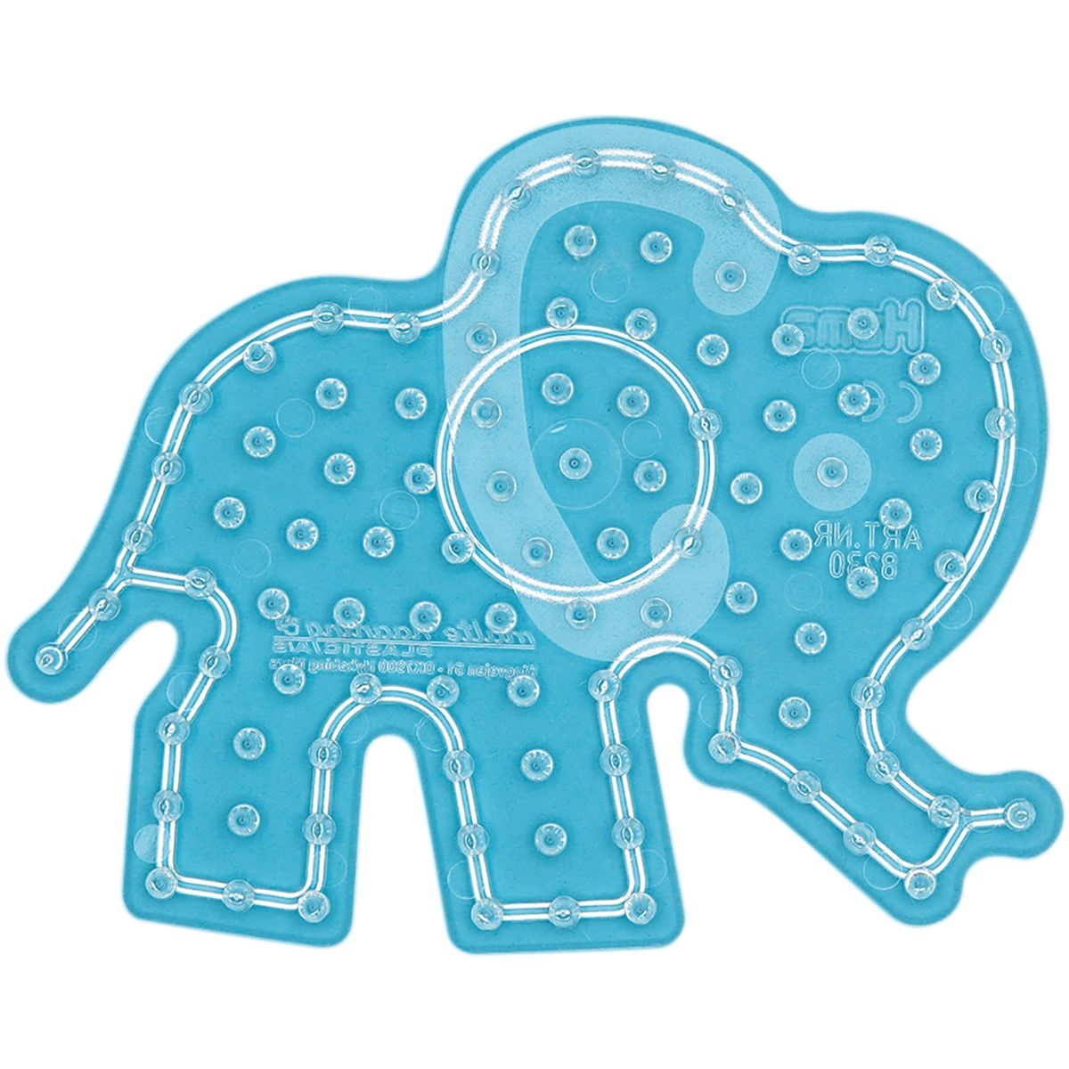 Hama Maxi Perleplade - Lille Elefant Transparent - 1 stk